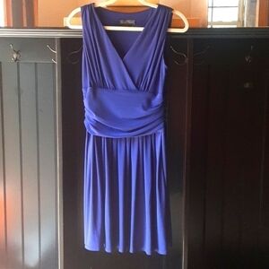 Jessica Howard  vintage 80's sleeveless blue ruched waist size  10P